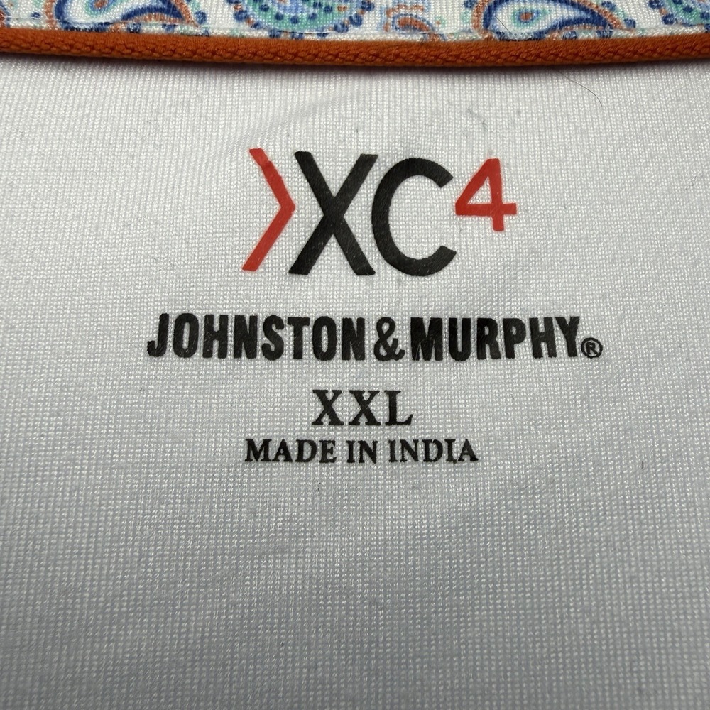 Johnston & Murphy XC4 Paisley Button Down Polo Shirt Short Sleeve XXL Golf Core - Picture 9 of 11